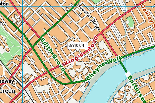 SW10 0HT map - OS VectorMap District (Ordnance Survey)