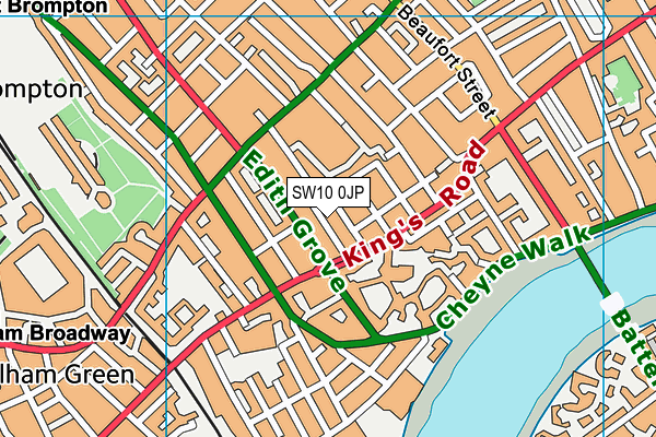 SW10 0JP map - OS VectorMap District (Ordnance Survey)