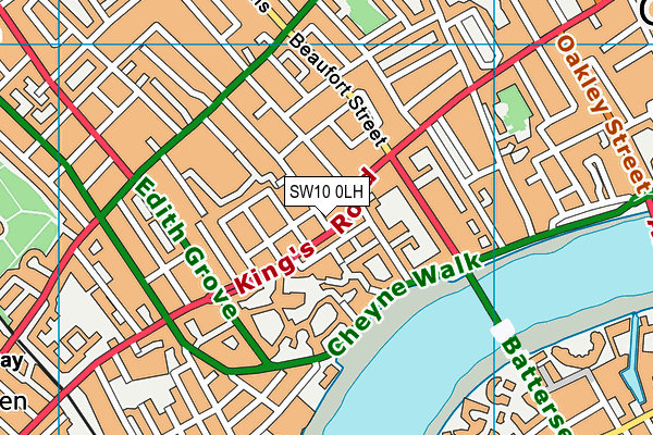 SW10 0LH map - OS VectorMap District (Ordnance Survey)