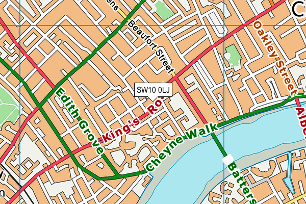 SW10 0LJ map - OS VectorMap District (Ordnance Survey)