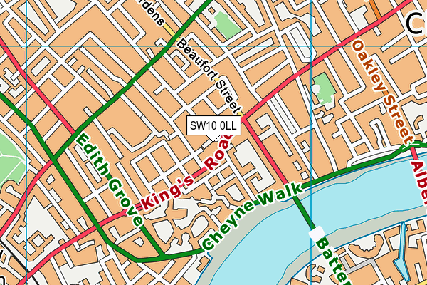 SW10 0LL map - OS VectorMap District (Ordnance Survey)