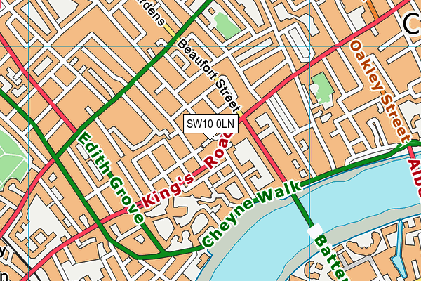 SW10 0LN map - OS VectorMap District (Ordnance Survey)
