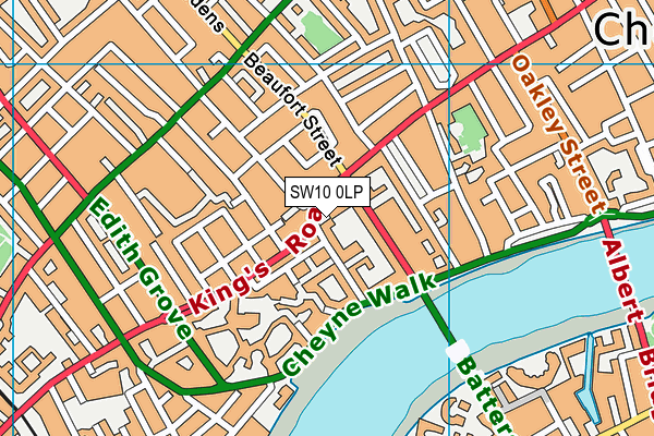 SW10 0LP map - OS VectorMap District (Ordnance Survey)