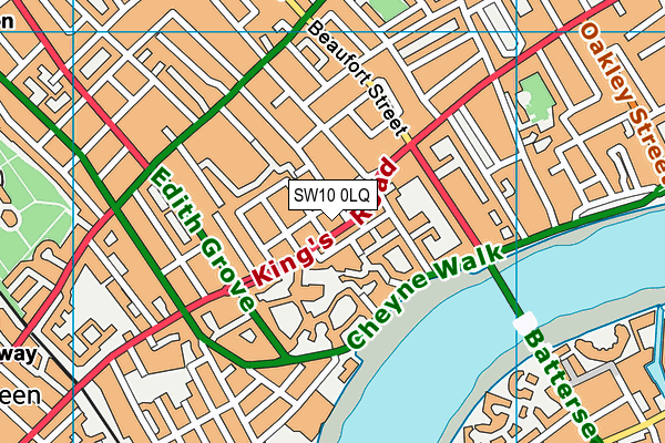 SW10 0LQ map - OS VectorMap District (Ordnance Survey)