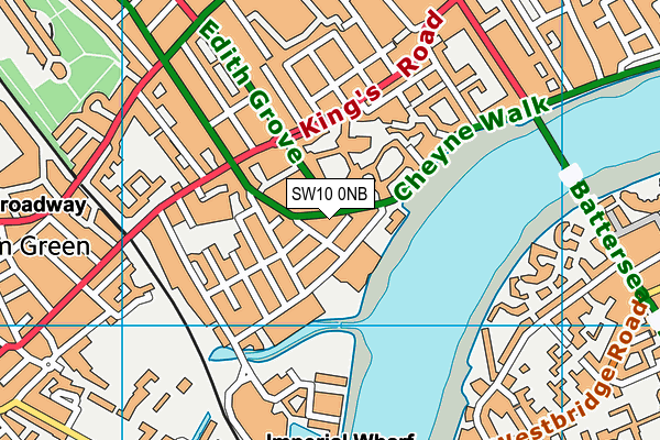 SW10 0NB map - OS VectorMap District (Ordnance Survey)