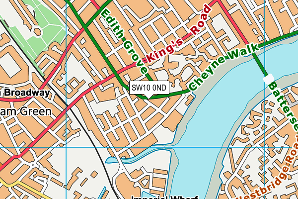 SW10 0ND map - OS VectorMap District (Ordnance Survey)