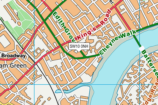 SW10 0NH map - OS VectorMap District (Ordnance Survey)