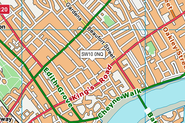 SW10 0NQ map - OS VectorMap District (Ordnance Survey)