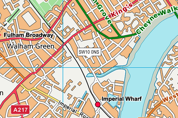 SW10 0NS map - OS VectorMap District (Ordnance Survey)