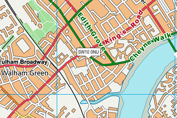 SW10 0NU map - OS VectorMap District (Ordnance Survey)