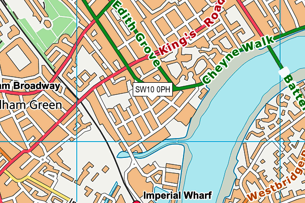SW10 0PH map - OS VectorMap District (Ordnance Survey)
