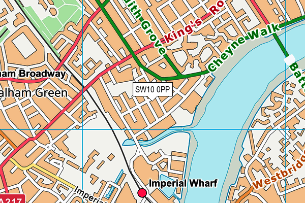 SW10 0PP map - OS VectorMap District (Ordnance Survey)