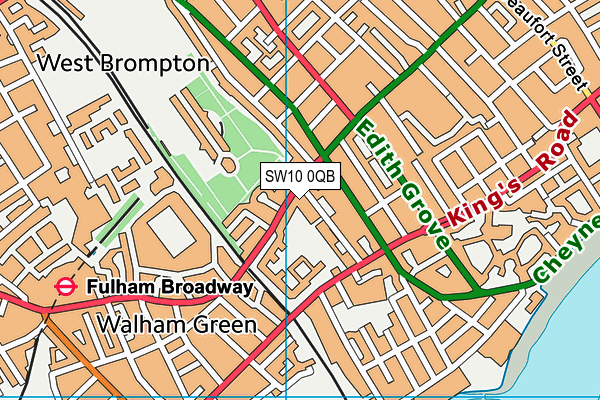 SW10 0QB map - OS VectorMap District (Ordnance Survey)