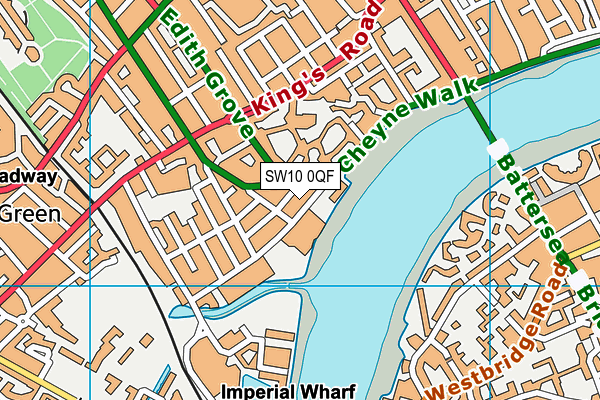 SW10 0QF map - OS VectorMap District (Ordnance Survey)