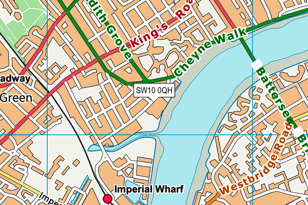 SW10 0QH map - OS VectorMap District (Ordnance Survey)