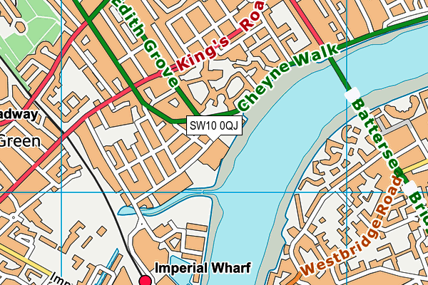 SW10 0QJ map - OS VectorMap District (Ordnance Survey)