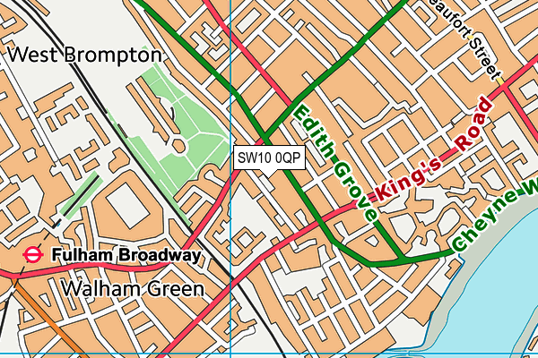 SW10 0QP map - OS VectorMap District (Ordnance Survey)