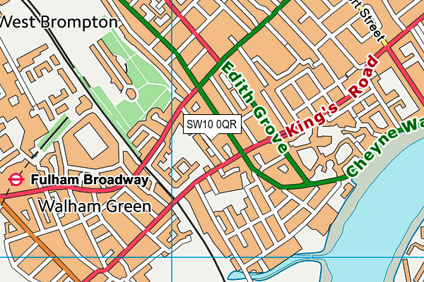 SW10 0QR map - OS VectorMap District (Ordnance Survey)