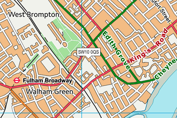 Kensington And Chelsea College (Chelsea Centre) map (SW10 0QS) - OS VectorMap District (Ordnance Survey)