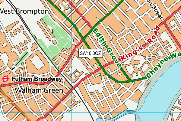 SW10 0QZ map - OS VectorMap District (Ordnance Survey)