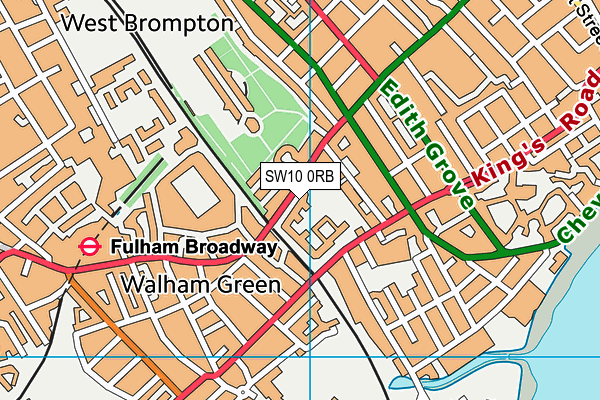 SW10 0RB map - OS VectorMap District (Ordnance Survey)