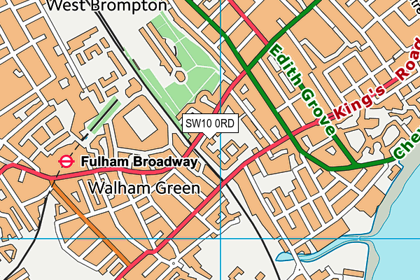 SW10 0RD map - OS VectorMap District (Ordnance Survey)