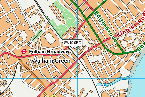 SW10 0RG map - OS VectorMap District (Ordnance Survey)