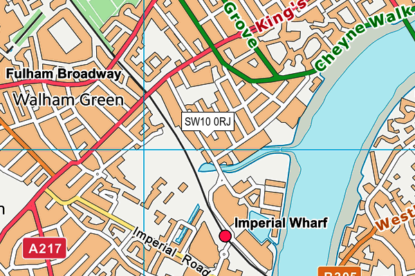 SW10 0RJ map - OS VectorMap District (Ordnance Survey)