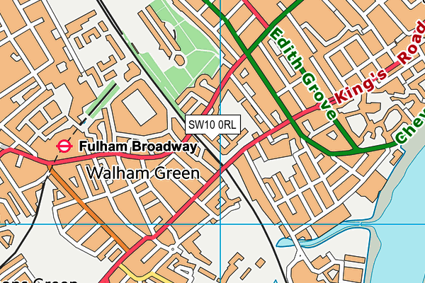 SW10 0RL map - OS VectorMap District (Ordnance Survey)