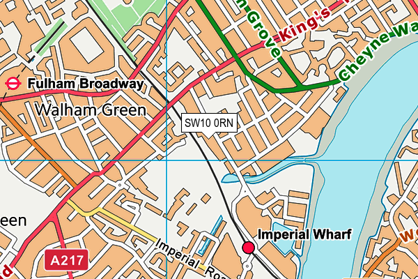 SW10 0RN map - OS VectorMap District (Ordnance Survey)