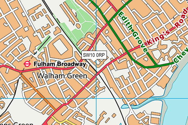 SW10 0RP map - OS VectorMap District (Ordnance Survey)