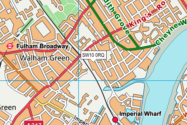 SW10 0RQ map - OS VectorMap District (Ordnance Survey)