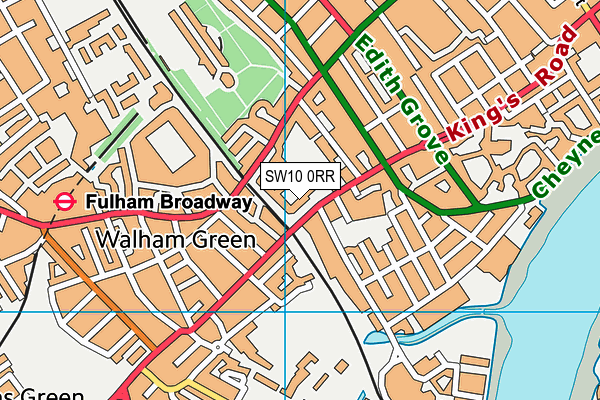 SW10 0RR map - OS VectorMap District (Ordnance Survey)