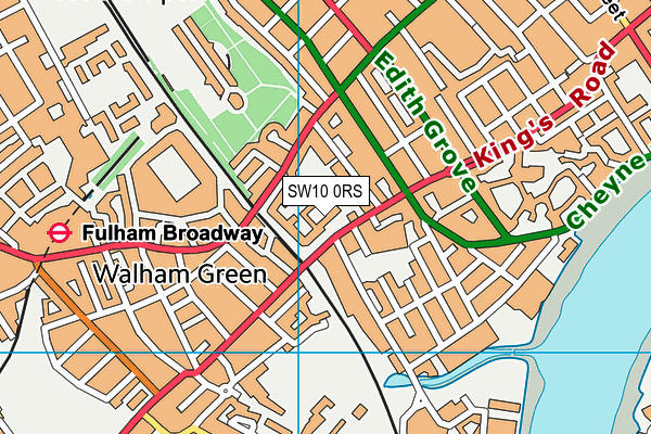 SW10 0RS map - OS VectorMap District (Ordnance Survey)