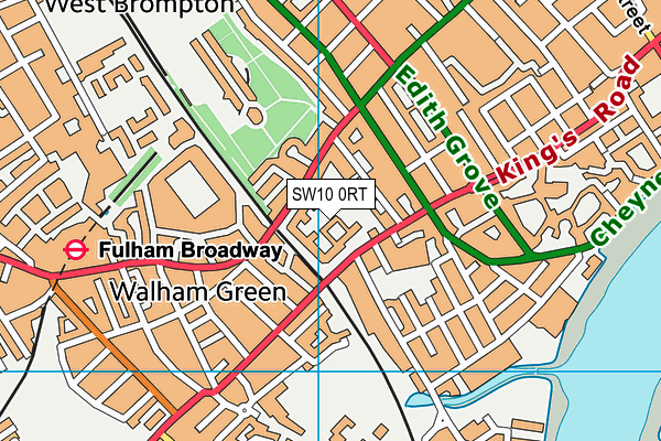 SW10 0RT map - OS VectorMap District (Ordnance Survey)