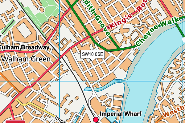 SW10 0SE map - OS VectorMap District (Ordnance Survey)