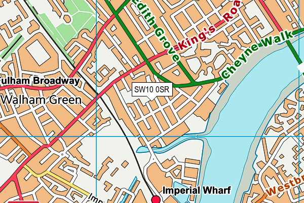 SW10 0SR map - OS VectorMap District (Ordnance Survey)