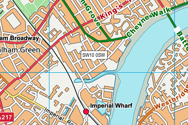 SW10 0SW map - OS VectorMap District (Ordnance Survey)