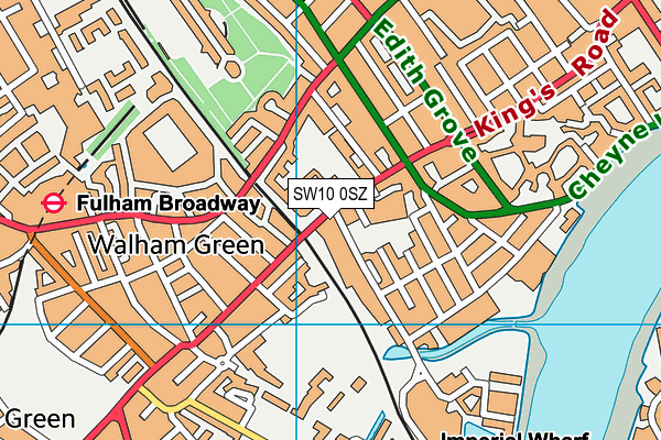 SW10 0SZ map - OS VectorMap District (Ordnance Survey)