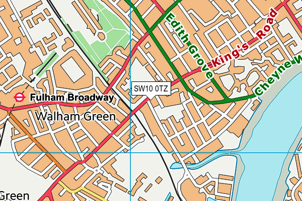 SW10 0TZ map - OS VectorMap District (Ordnance Survey)