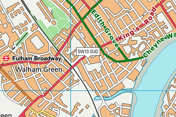 SW10 0UD map - OS VectorMap District (Ordnance Survey)