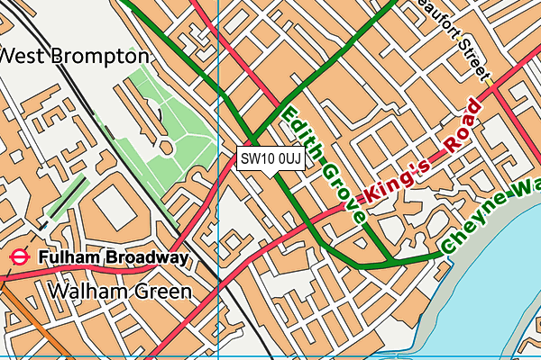 Duo Health & Fitness Chelsea map (SW10 0UJ) - OS VectorMap District (Ordnance Survey)