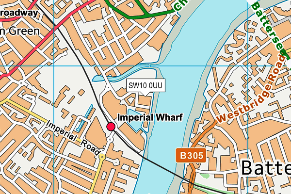 SW10 0UU map - OS VectorMap District (Ordnance Survey)