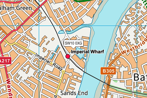 SW10 0XG map - OS VectorMap District (Ordnance Survey)