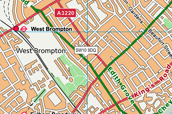 SW10 9DQ map - OS VectorMap District (Ordnance Survey)