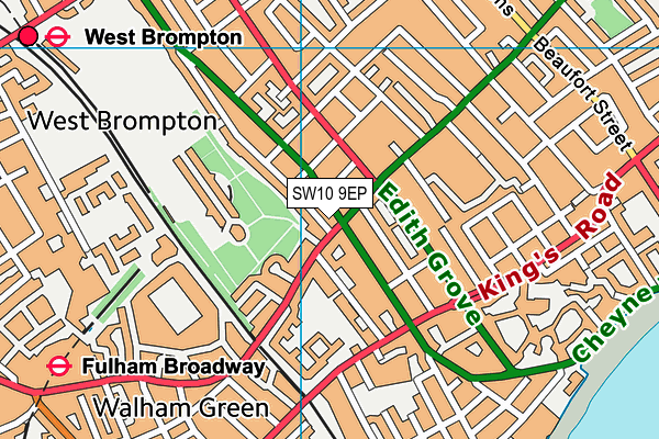 SW10 9EP map - OS VectorMap District (Ordnance Survey)