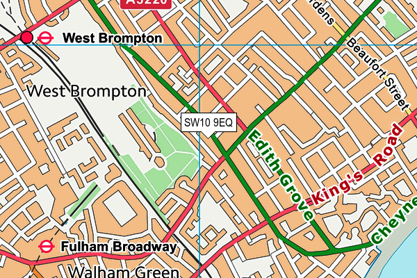 SW10 9EQ map - OS VectorMap District (Ordnance Survey)