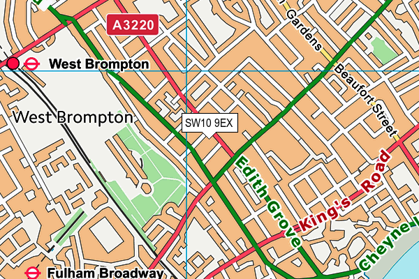 SW10 9EX map - OS VectorMap District (Ordnance Survey)