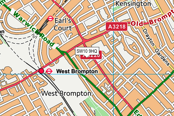 SW10 9HQ map - OS VectorMap District (Ordnance Survey)