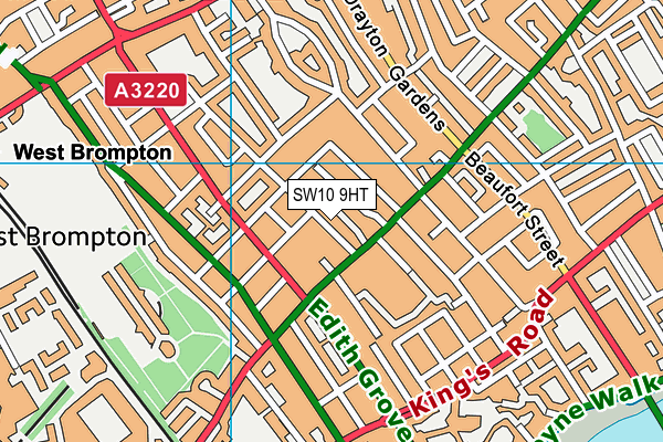 SW10 9HT map - OS VectorMap District (Ordnance Survey)